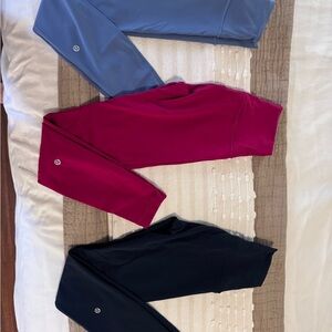 Bundle of 3 Lululemon Wunder Train Leggings